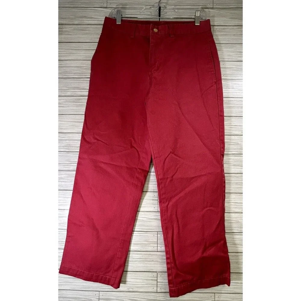 VINEYARD VINES Ian & Shep Pants Men's Pink Chino Khaki Logo 30 X 30 Boating Prep